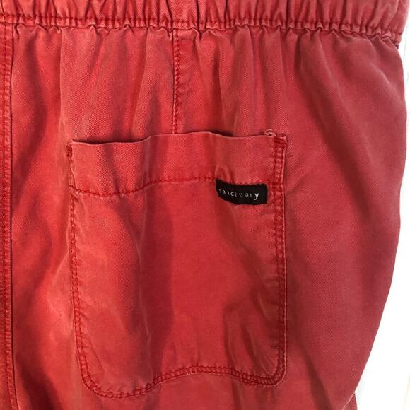 NWOT Sanctuary Terracotta Elastic Waist Shorts Tie Front Paperbag - Size Small - Picture 6 of 6